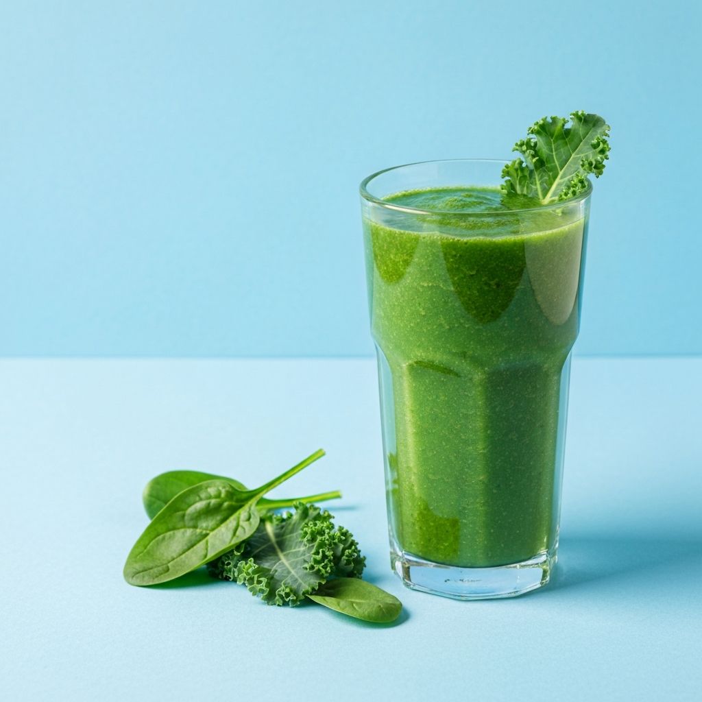 Grüner Smoothie mit Blattgemüse